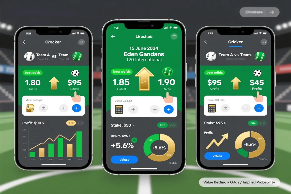 Cricket betting odds comparison between different bookmakers