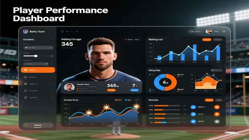 Cricket player performance analytics dashboard with statistics and form data